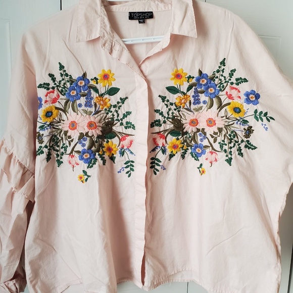 Topshop Floral Blouse - Picture 2 of 5